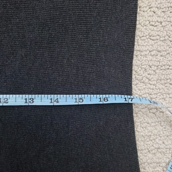 JONES NEW YORK  Grey Sweater Dress Ribbed Knit Long Sleeve - Picture 7 of 10